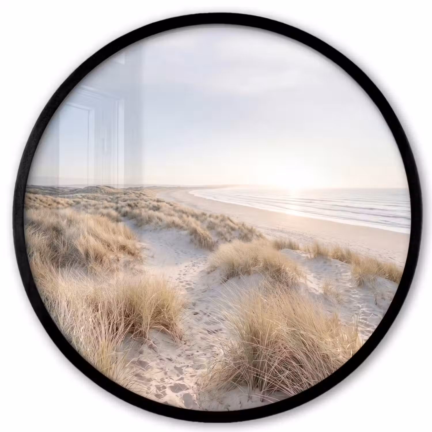 Duinen - Strand - Beige Fotolijst rond zonder passe partout klein -3d