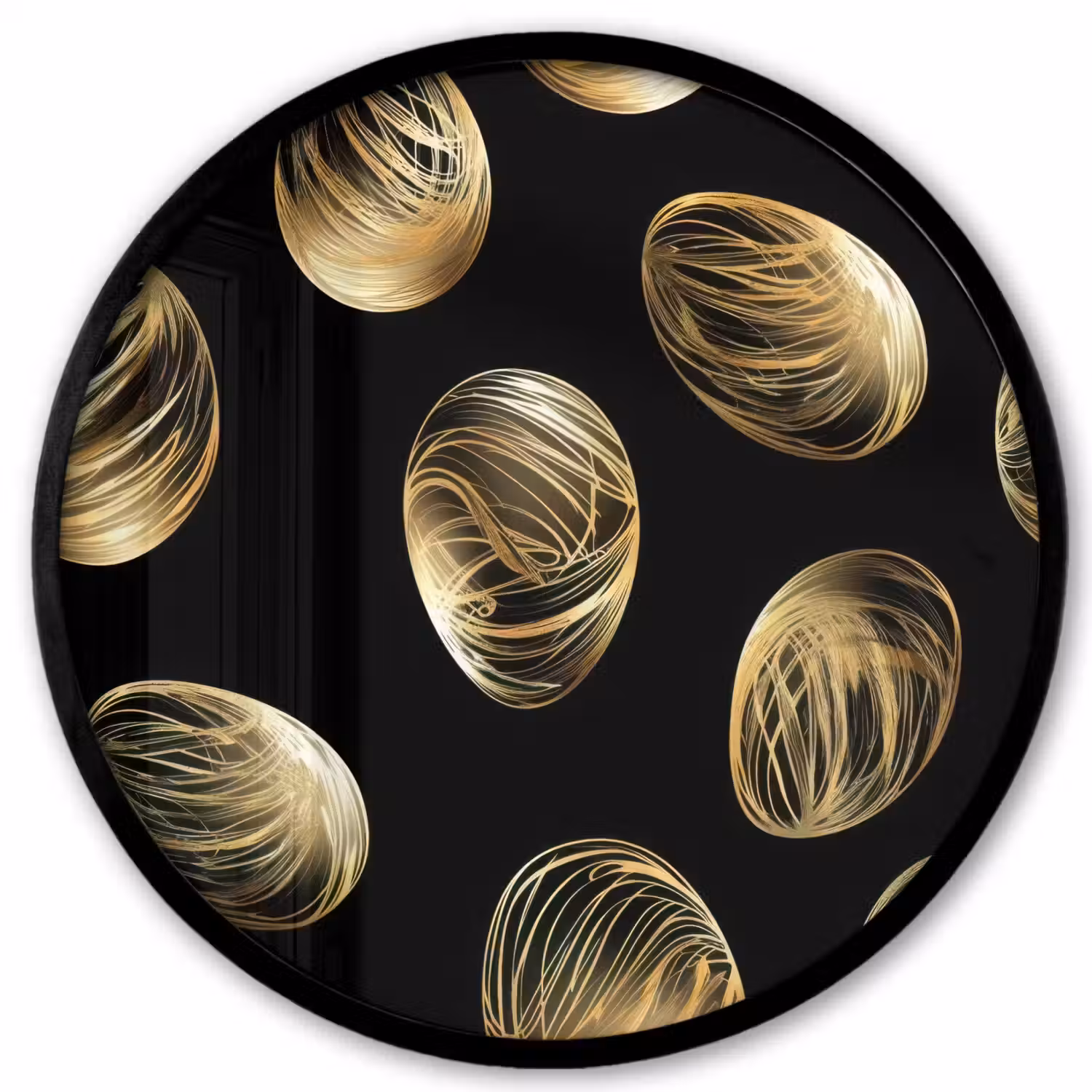 Eieren - Goud - Patroon Fotolijst rond zonder passe partout klein -3d