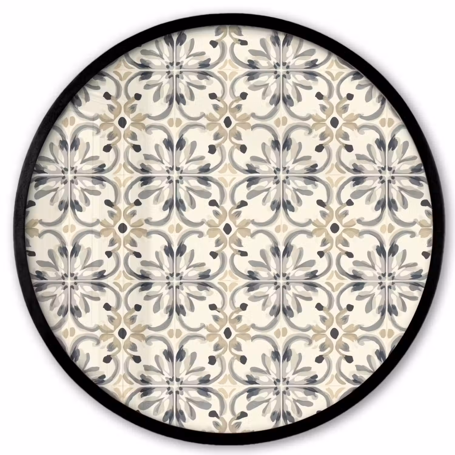 Floraal - Patroon - Kleurrijk Fotolijst rond zonder passe partout klein 856 -3d