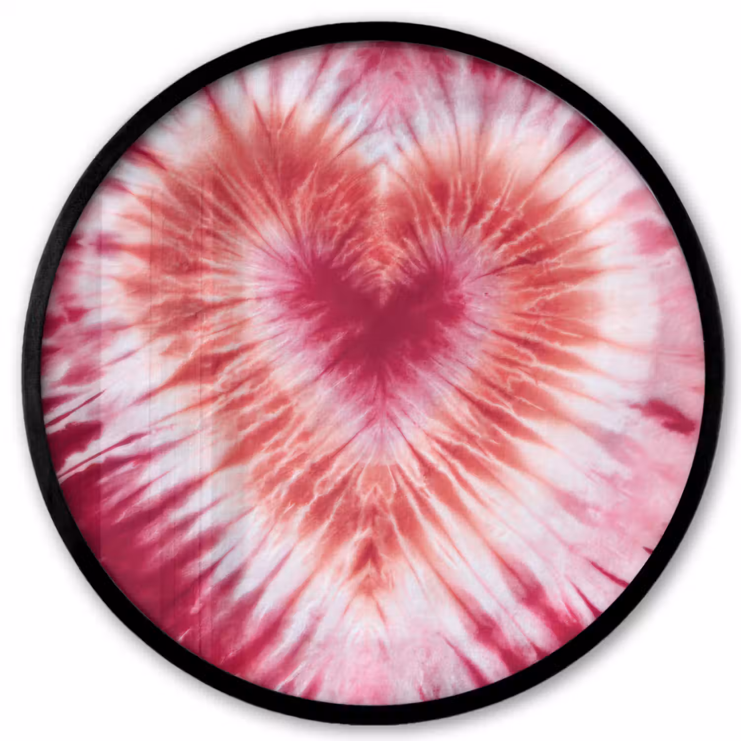 Hartvorm - Roze - Tie dye Fotolijst rond zonder passe partout klein -3d
