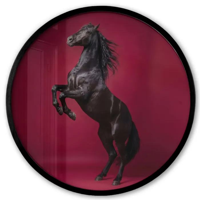 Hengst - Steigert - Rood Fotolijst rond zonder passe partout klein -3d