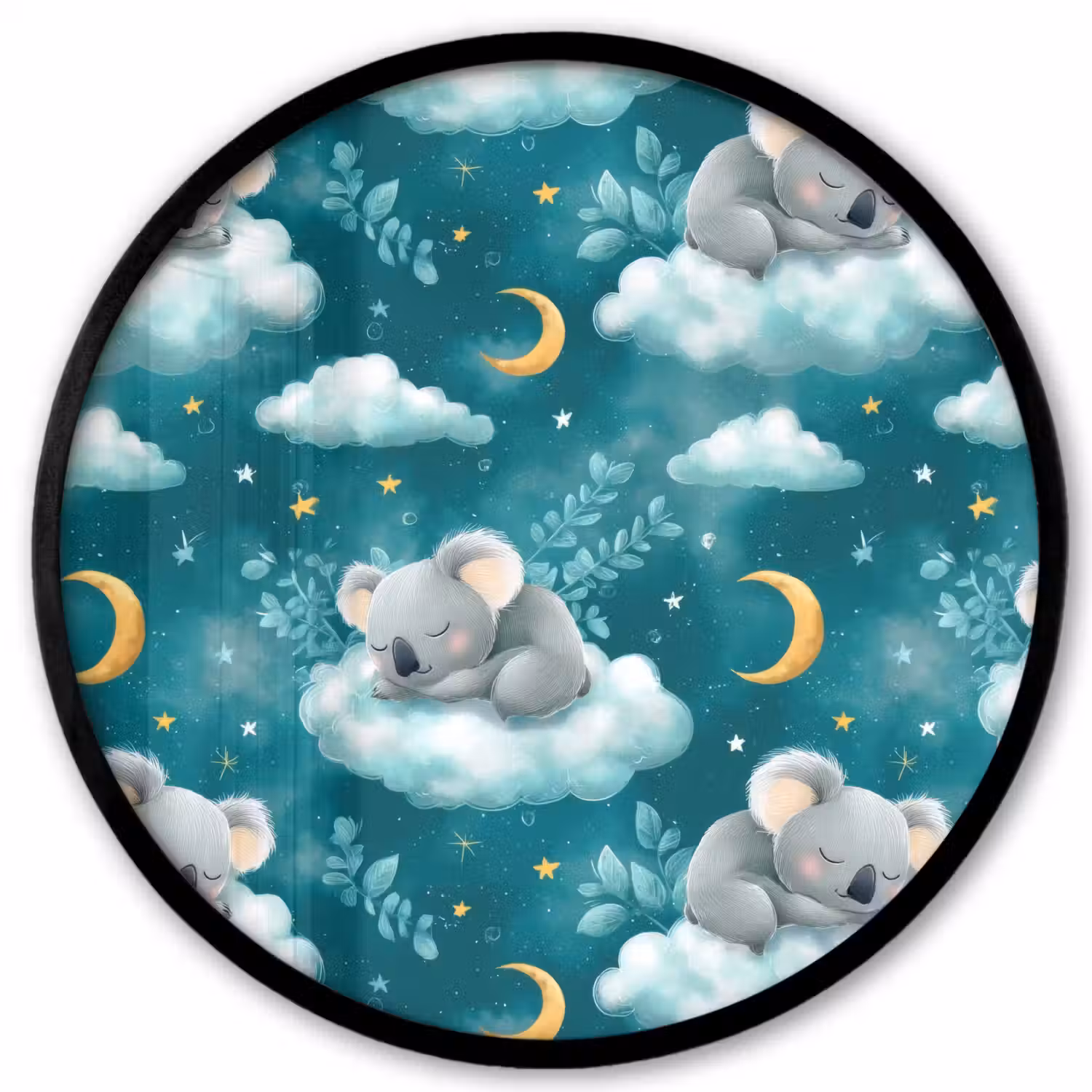 Koala's - Betoverend - Blauw Fotolijst rond zonder passe partout klein 856 -3d