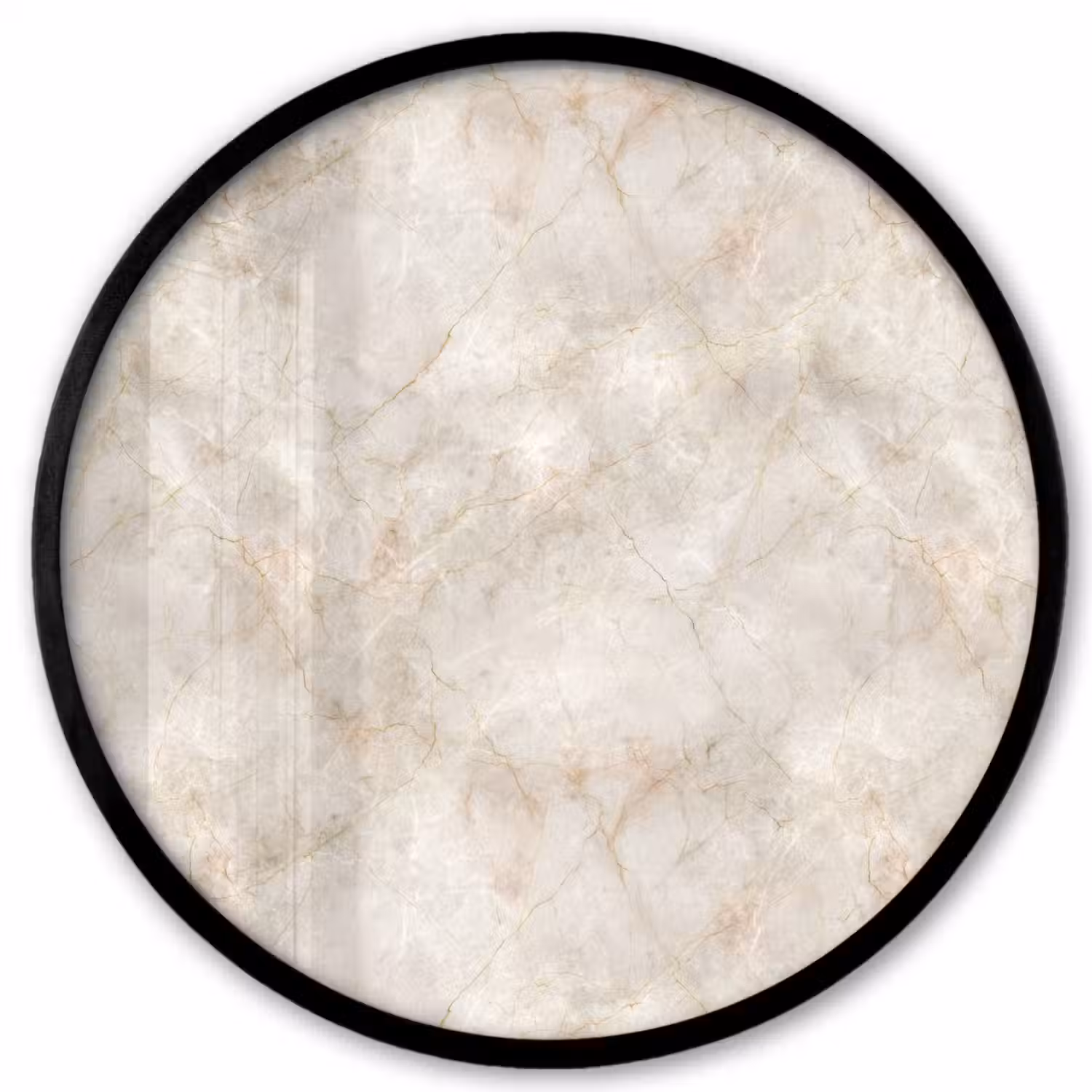 Lichtbeige - Goudbruine Nerven - Marmer Fotolijst rond zonder passe partout klein 856 -3d