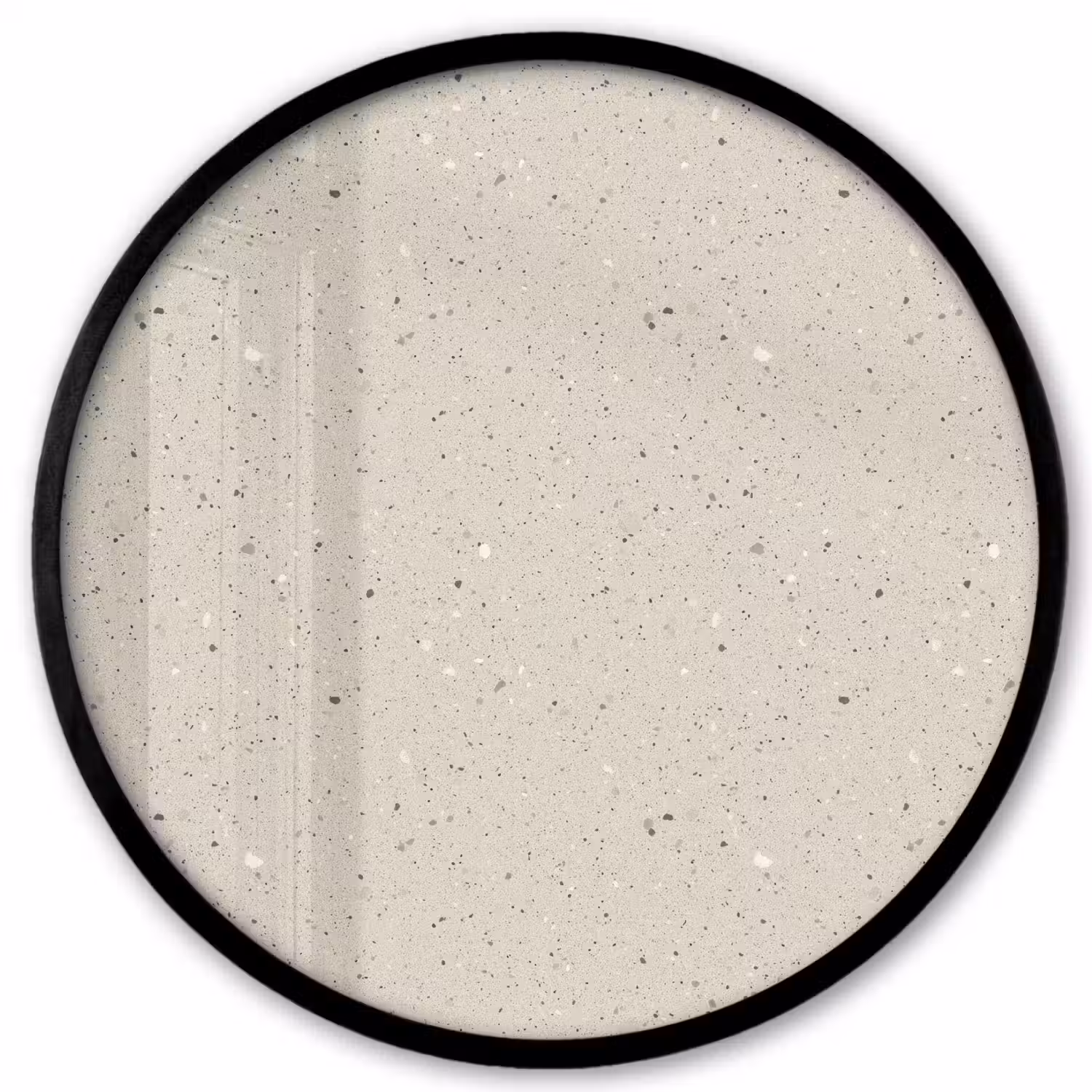 Lichtbeige - Terrazzo - Grijs Fotolijst rond zonder passe partout klein 856 -3d