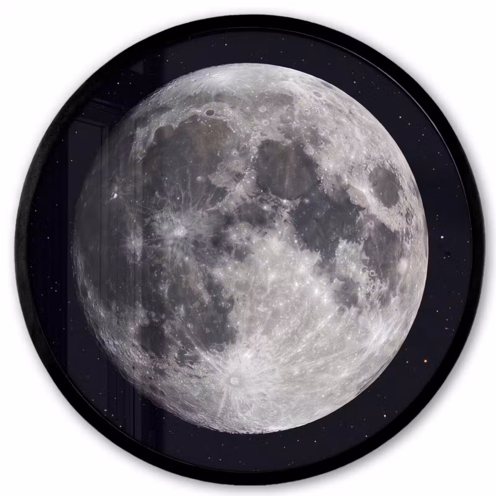 Ronde fotolijst - Maan - Sterren - Ruimte - Maan - Sterren - Ruimte Fotolijst rond zonder passe partout klein