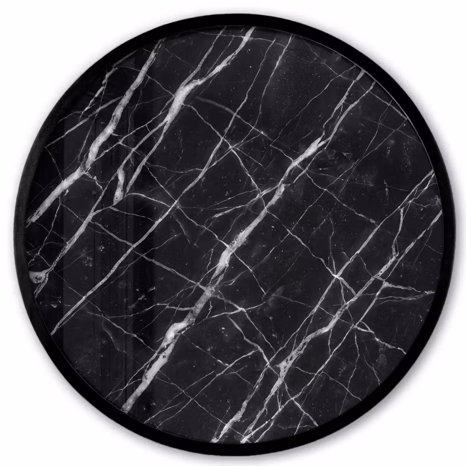 Marmer - Aders - Abstract - Zwart Fotolijst rond zonder passe partout klein -3d