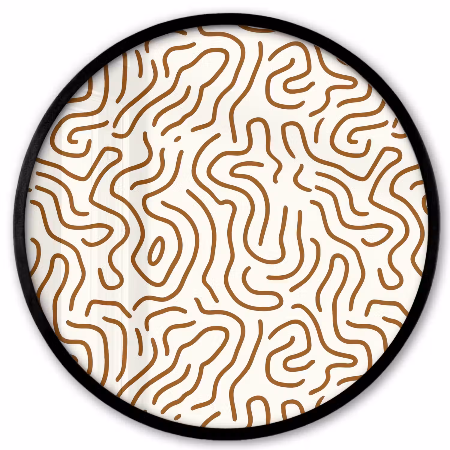 Minimalistisch - Patroon - Terracotta Fotolijst rond zonder passe partout klein 856 -3d