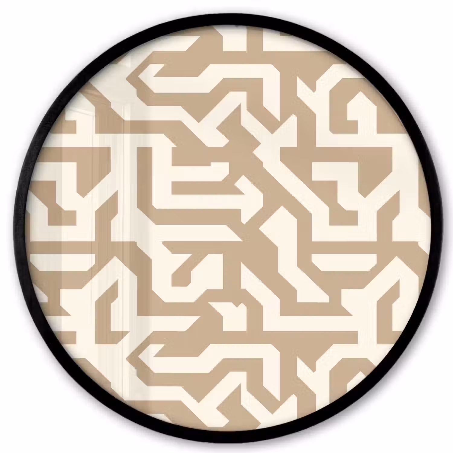 Modern - Abstract - Beige Fotolijst rond zonder passe partout klein 856 -3d