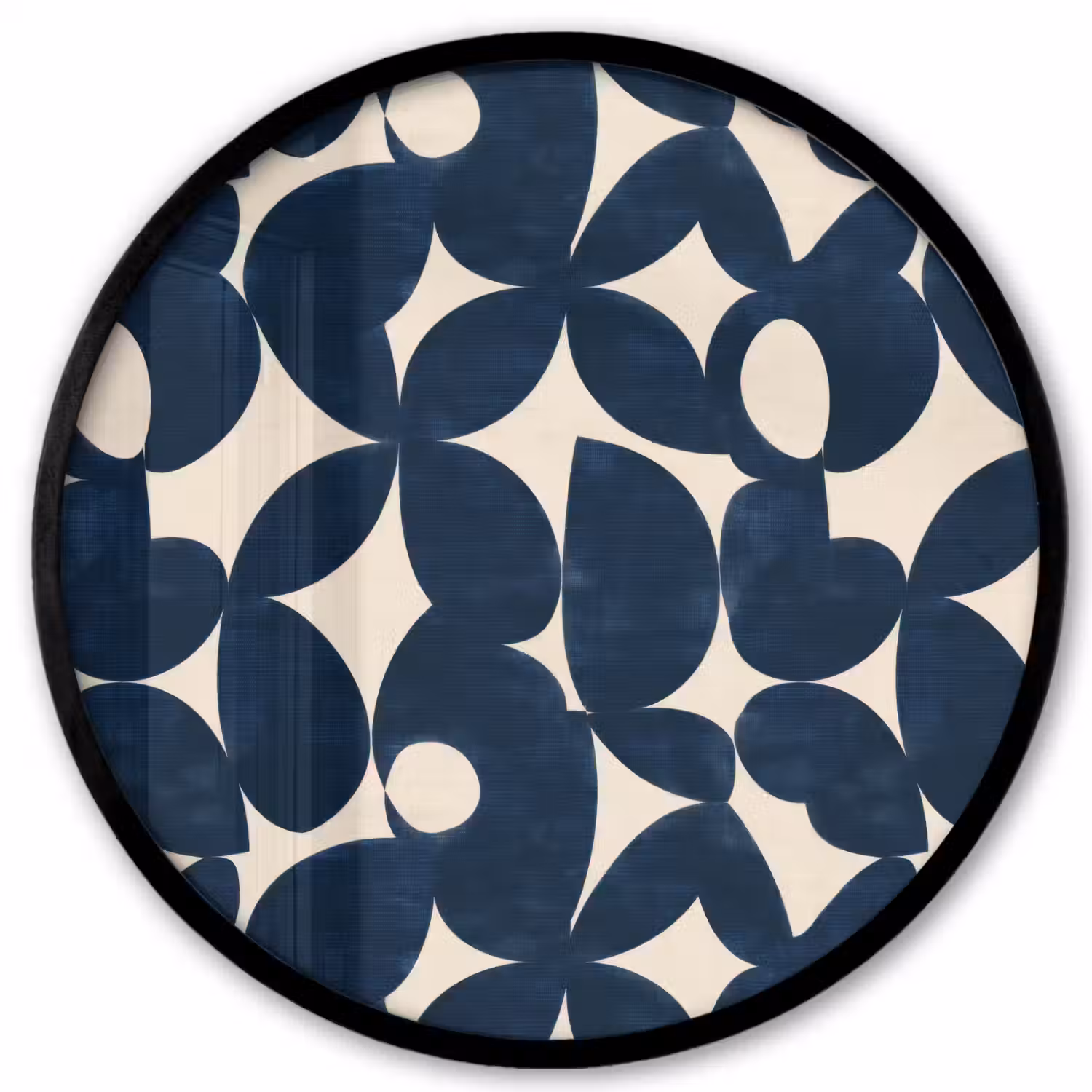 Modern - Geometrisch - Blauw Fotolijst rond zonder passe partout klein 856 -3d