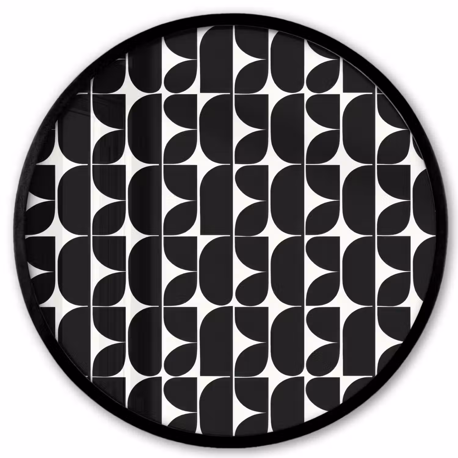Modern - Geometrisch - Zwart Fotolijst rond zonder passe partout klein 856 -3d