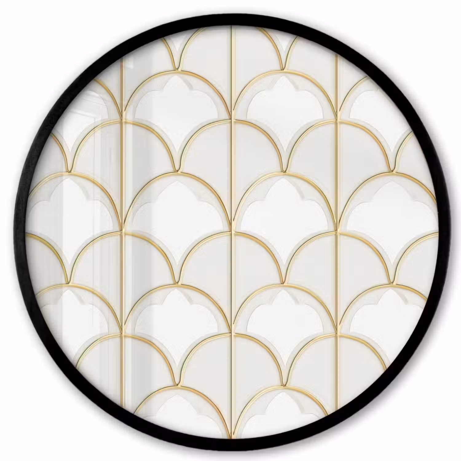 Mozaïek - Bogen - Goud Fotolijst rond zonder passe partout klein 856 -3d
