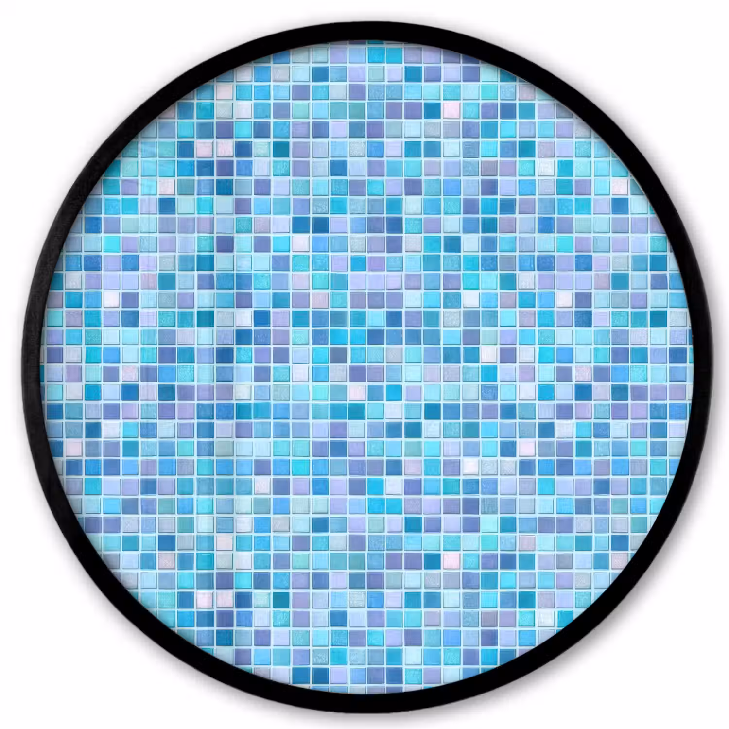 Mozaïek - Patroon - Turquoise Fotolijst rond zonder passe partout klein 856 -3d