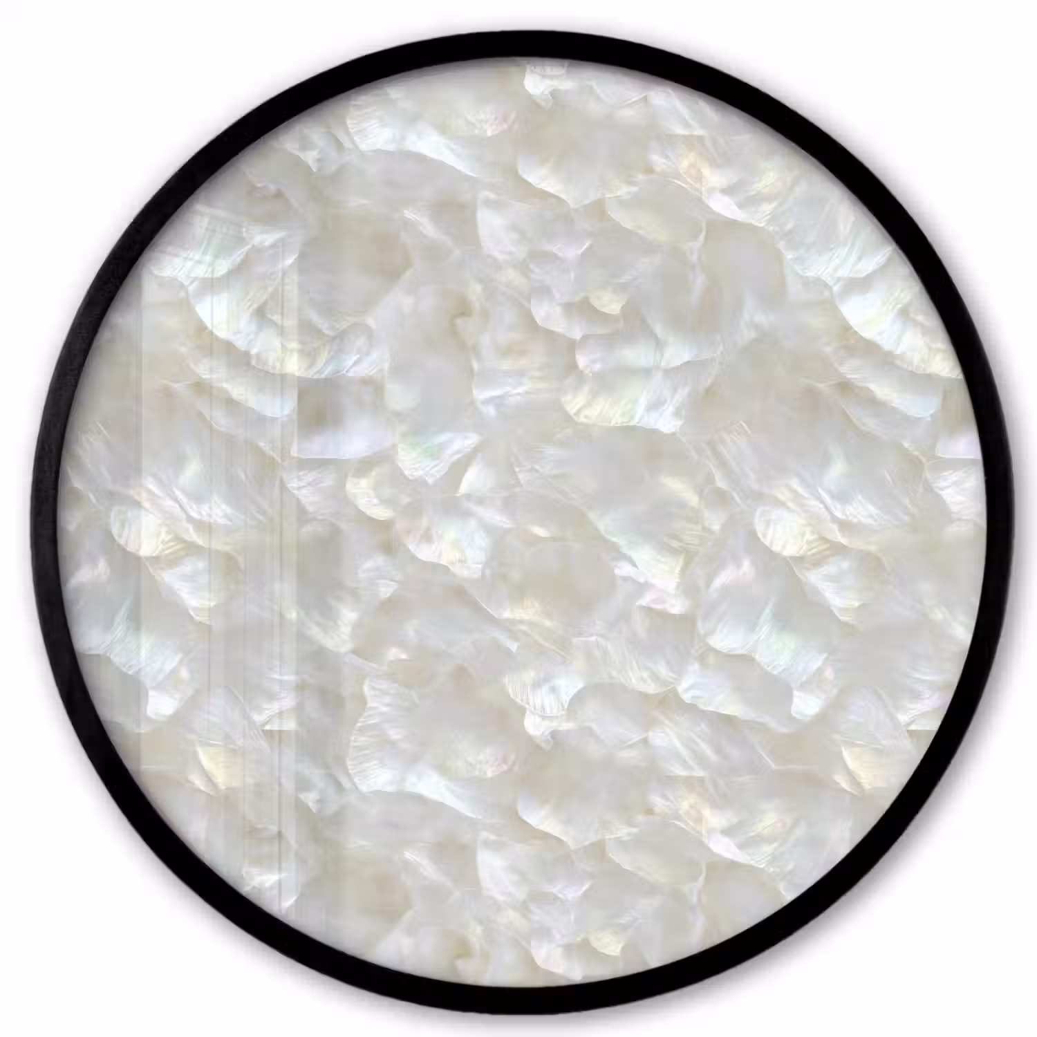 Parelmoerglans - Wit - Schelp Fotolijst rond zonder passe partout klein 856 -3d