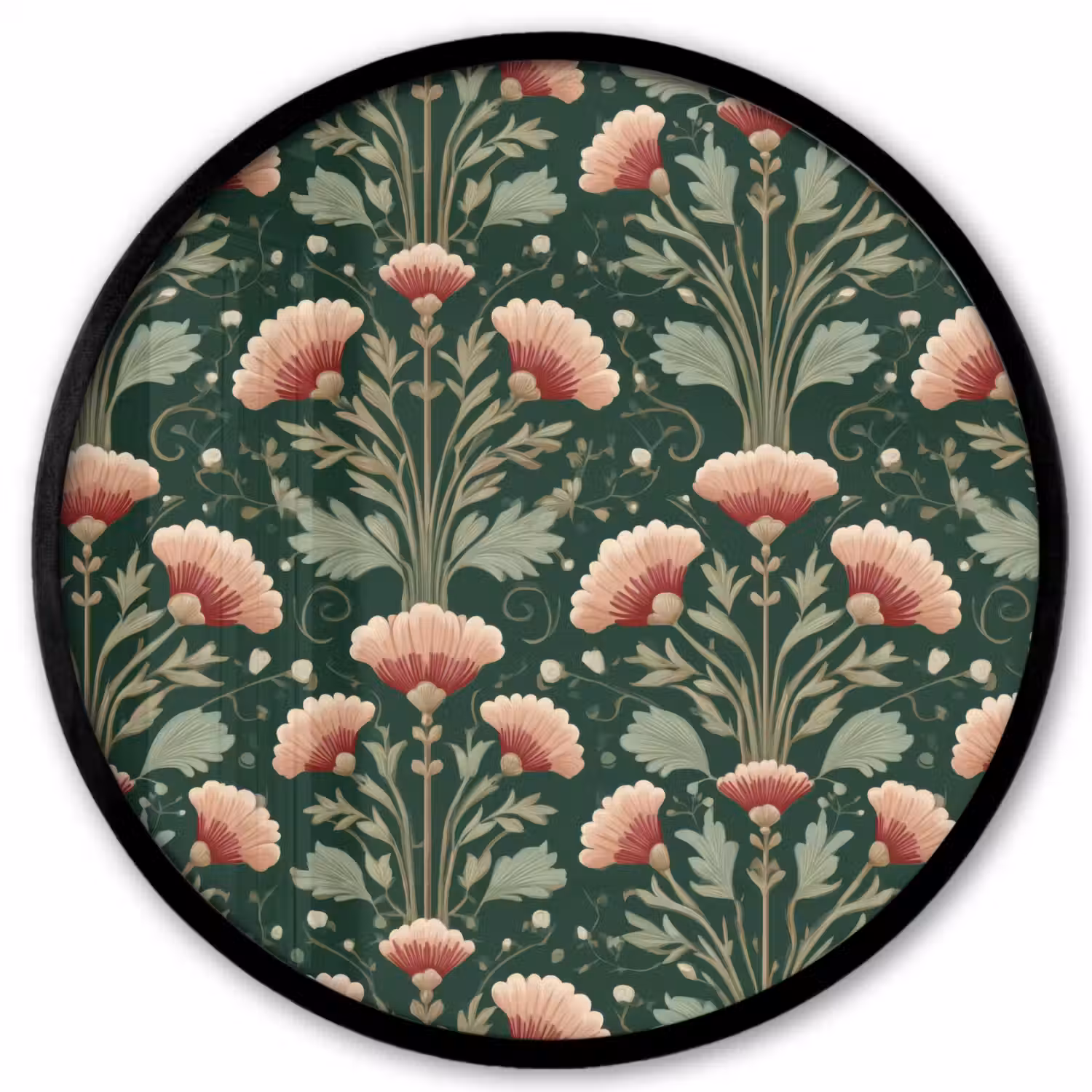 Patroon - Botanisch - Kleurrijk Fotolijst rond zonder passe partout klein 856 -3d