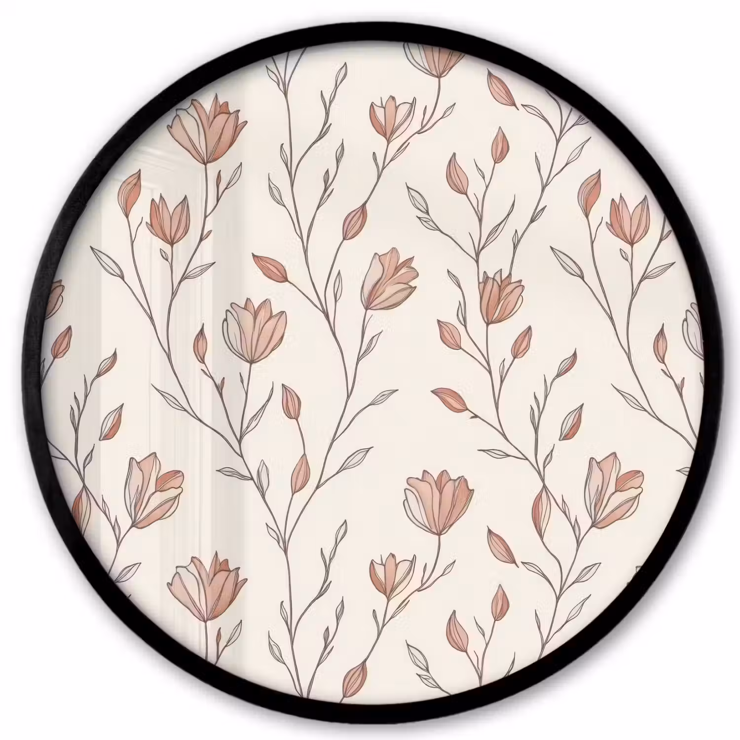 Patroon - Klassiek - Roze Fotolijst rond zonder passe partout klein 856 -3d