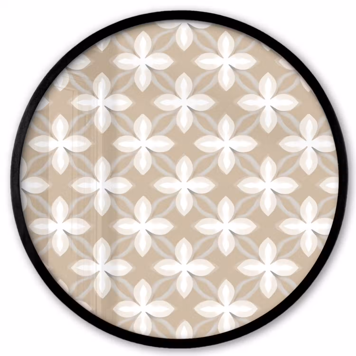 Patroon - Symmetrisch - Beige Fotolijst rond zonder passe partout klein 856 -3d