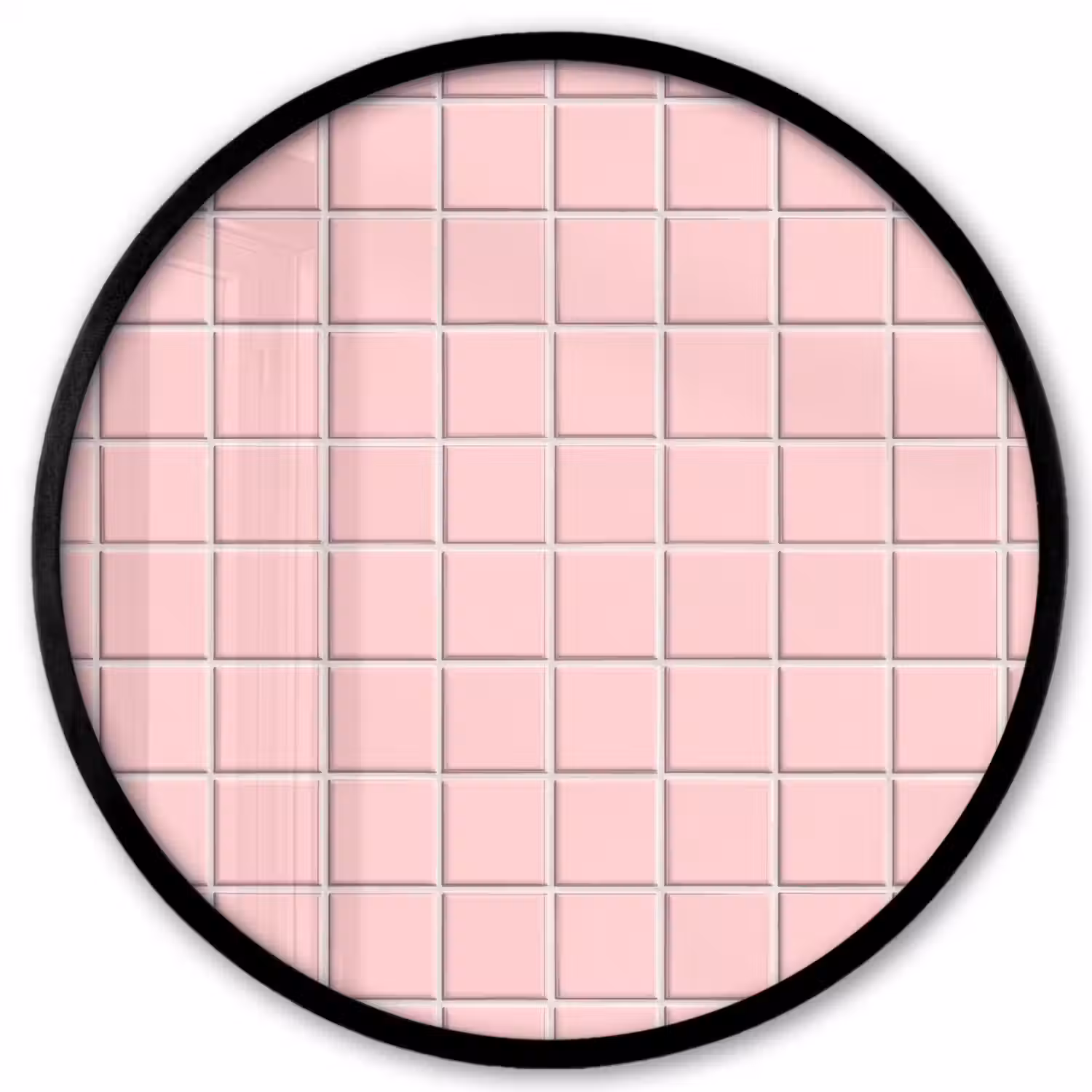 Patroon - Tegel - Pastelroze Fotolijst rond zonder passe partout klein 856 -3d