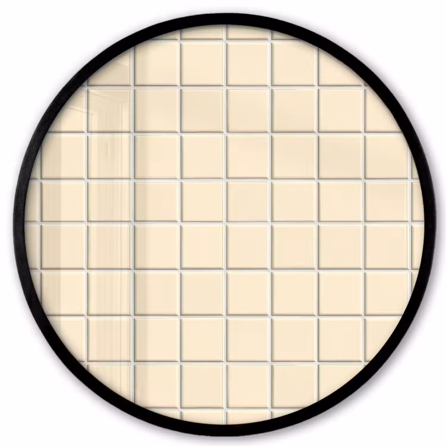 Patroon - Tegels - Gebroken - Wit Fotolijst rond zonder passe partout klein 856 -3d