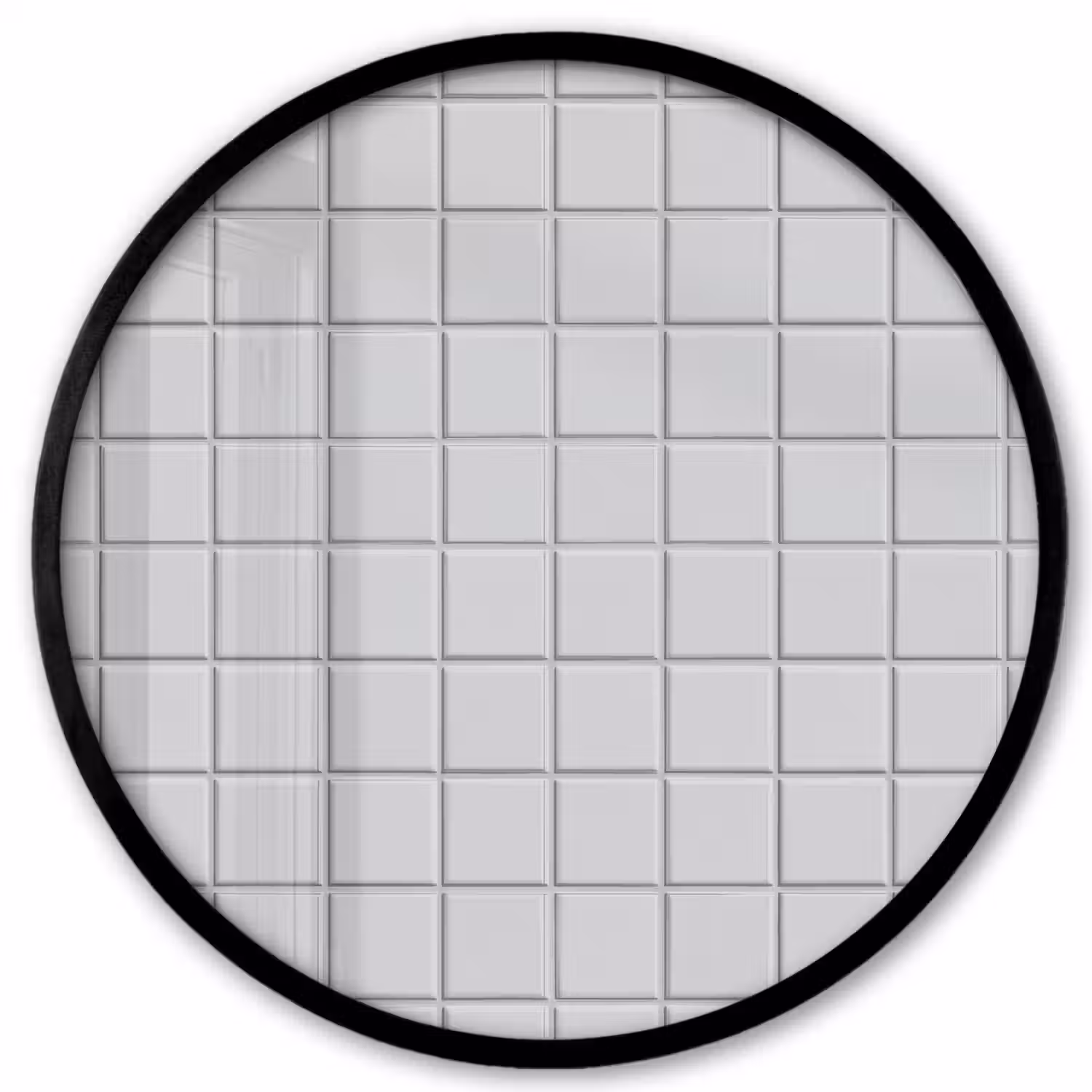 Patroon - Tegels - Licht - Grijs Fotolijst rond zonder passe partout klein 856 -3d