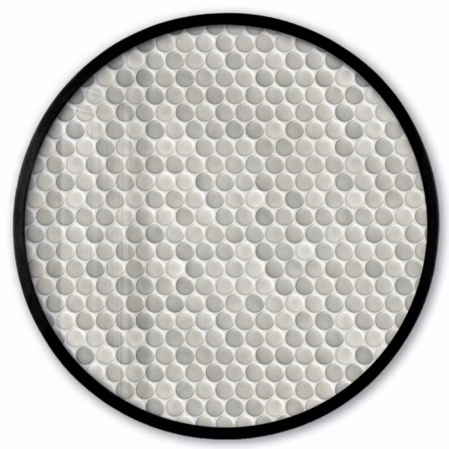 Penny - Mozaïek - Lichtgrijs Fotolijst rond zonder passe partout klein 856 -3d