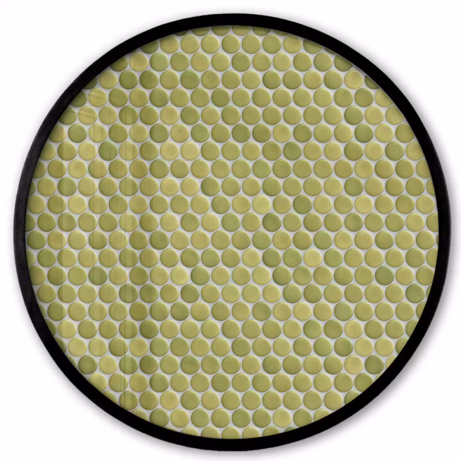 Penny - Mozaïek - Olijfgroen Fotolijst rond zonder passe partout klein 856 -3d