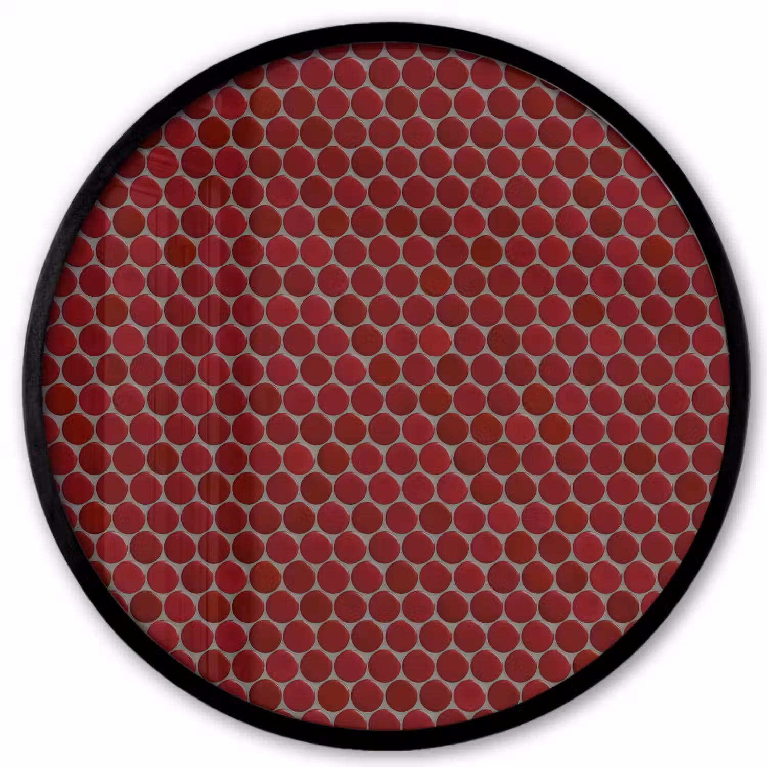 Penny - Mozaïek - Rond - Rood Fotolijst rond zonder passe partout klein 856 -3d