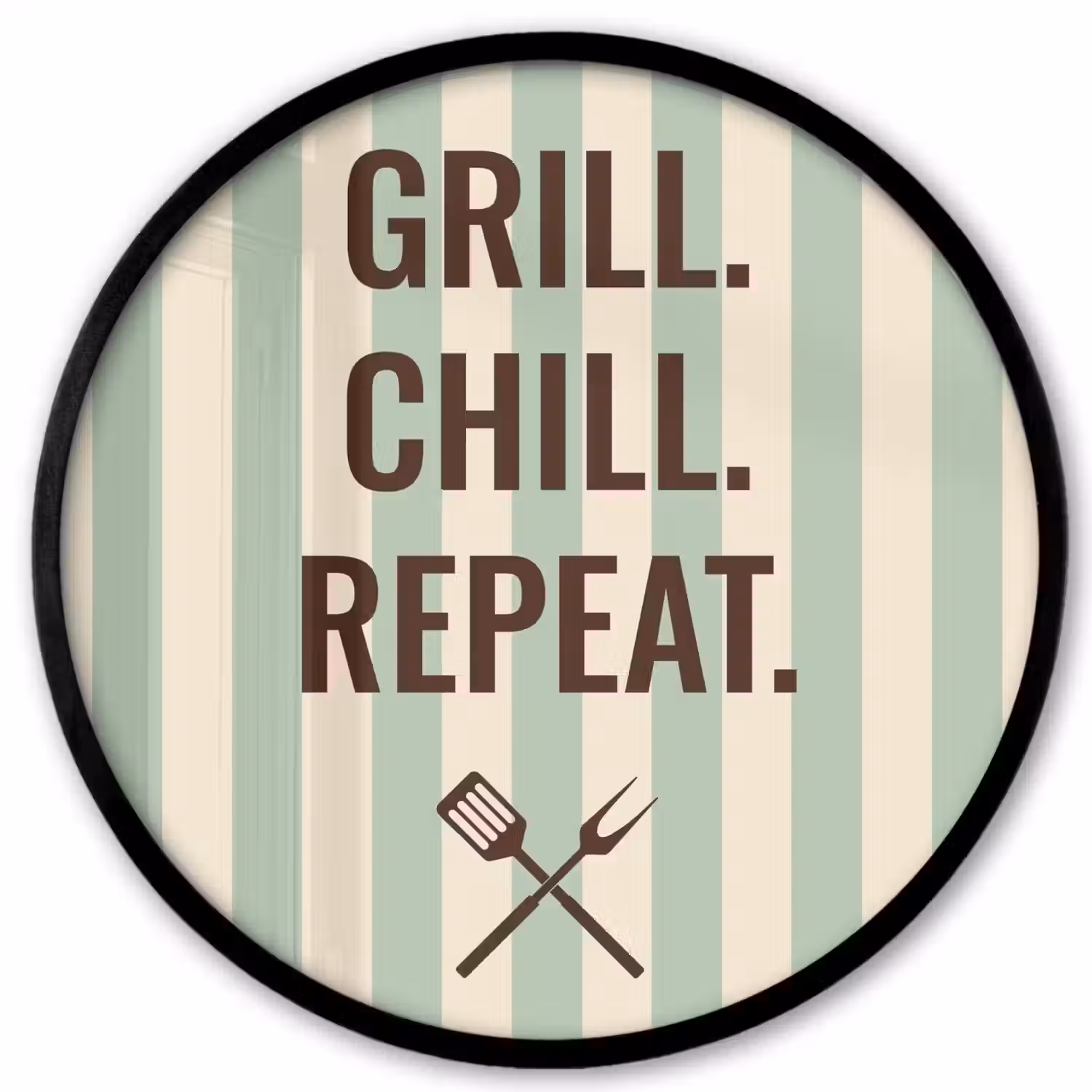 Quote - Strepen - Grill Fotolijst rond zonder passe partout klein -3d