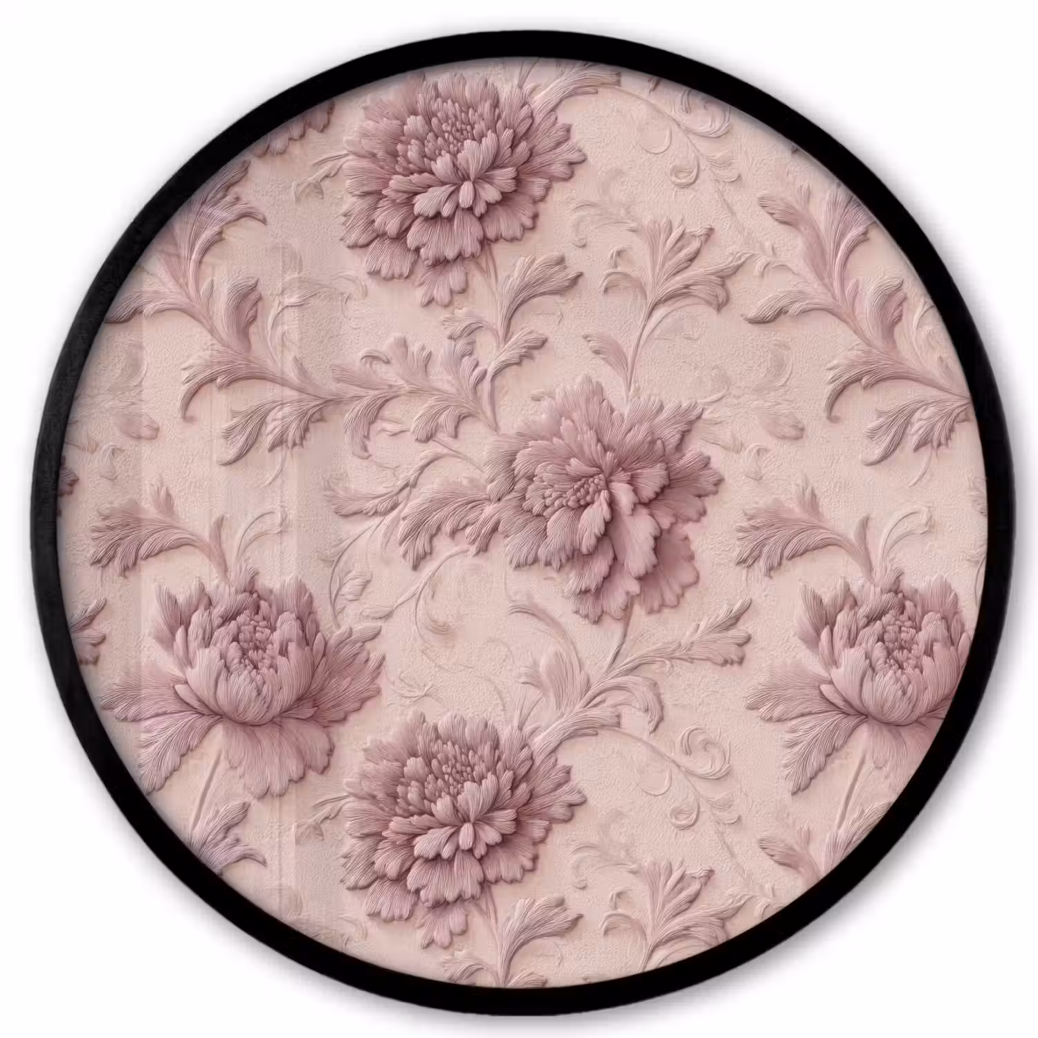 Reliëf - Pioenrozen - Roze Fotolijst rond zonder passe partout klein 856 -3d