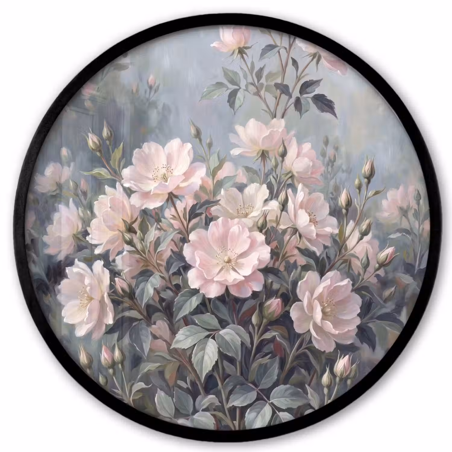 Rozen - Illustratie - Roze Fotolijst rond zonder passe partout klein -3d