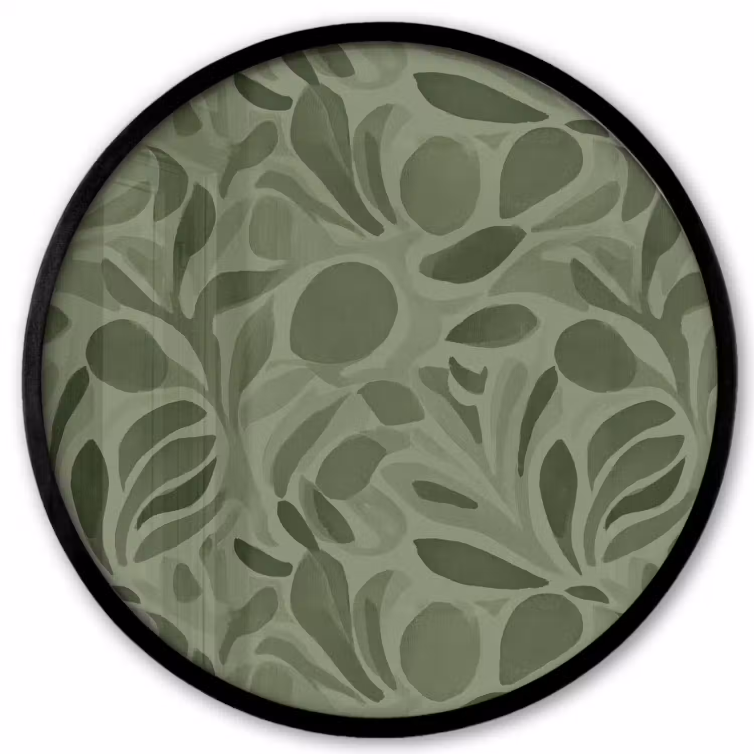 Sereen - Bladeren - Groen Fotolijst rond zonder passe partout klein 856 -3d