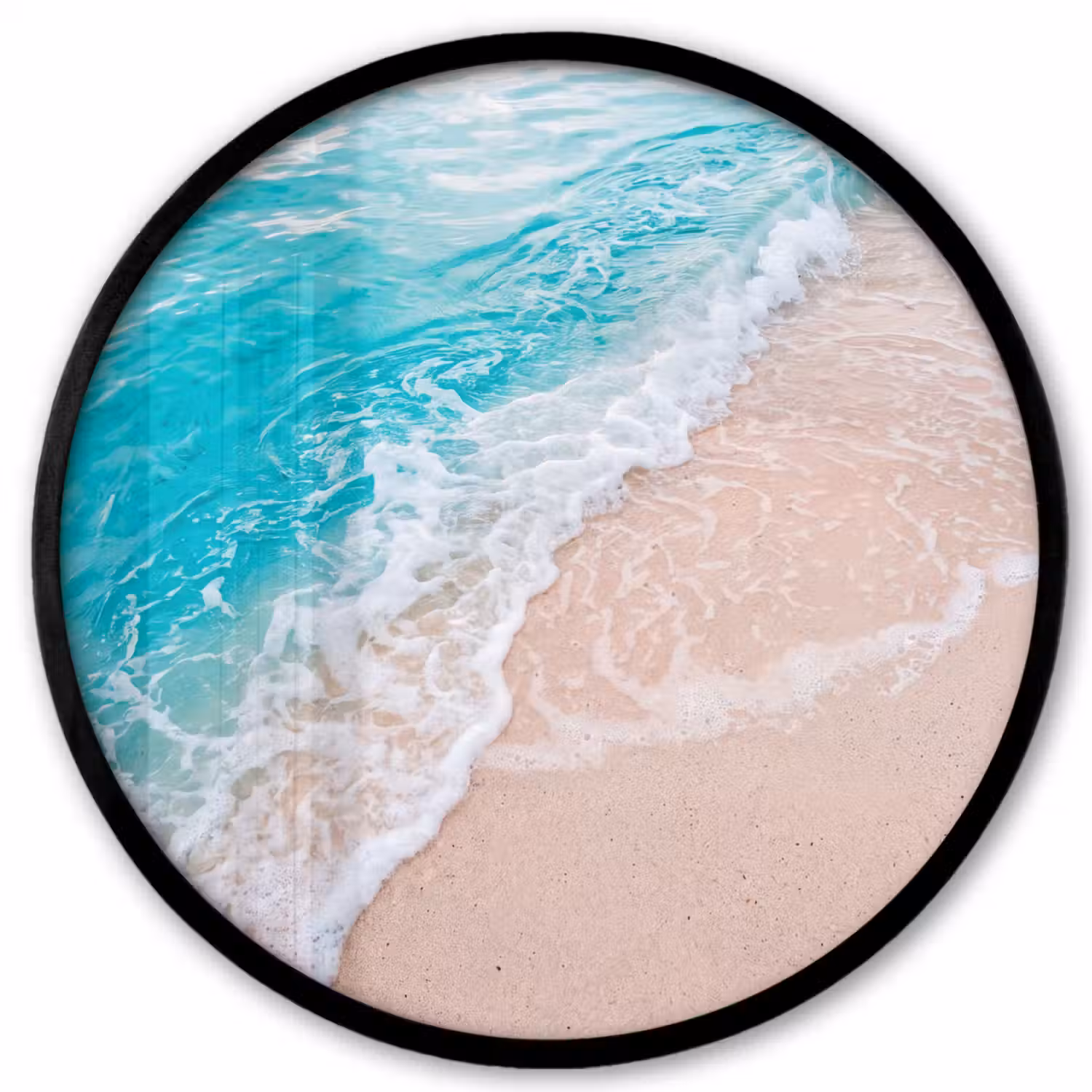 Strand - Zee - Golf - Natuur - Blauw Fotolijst rond zonder passe partout klein -3d