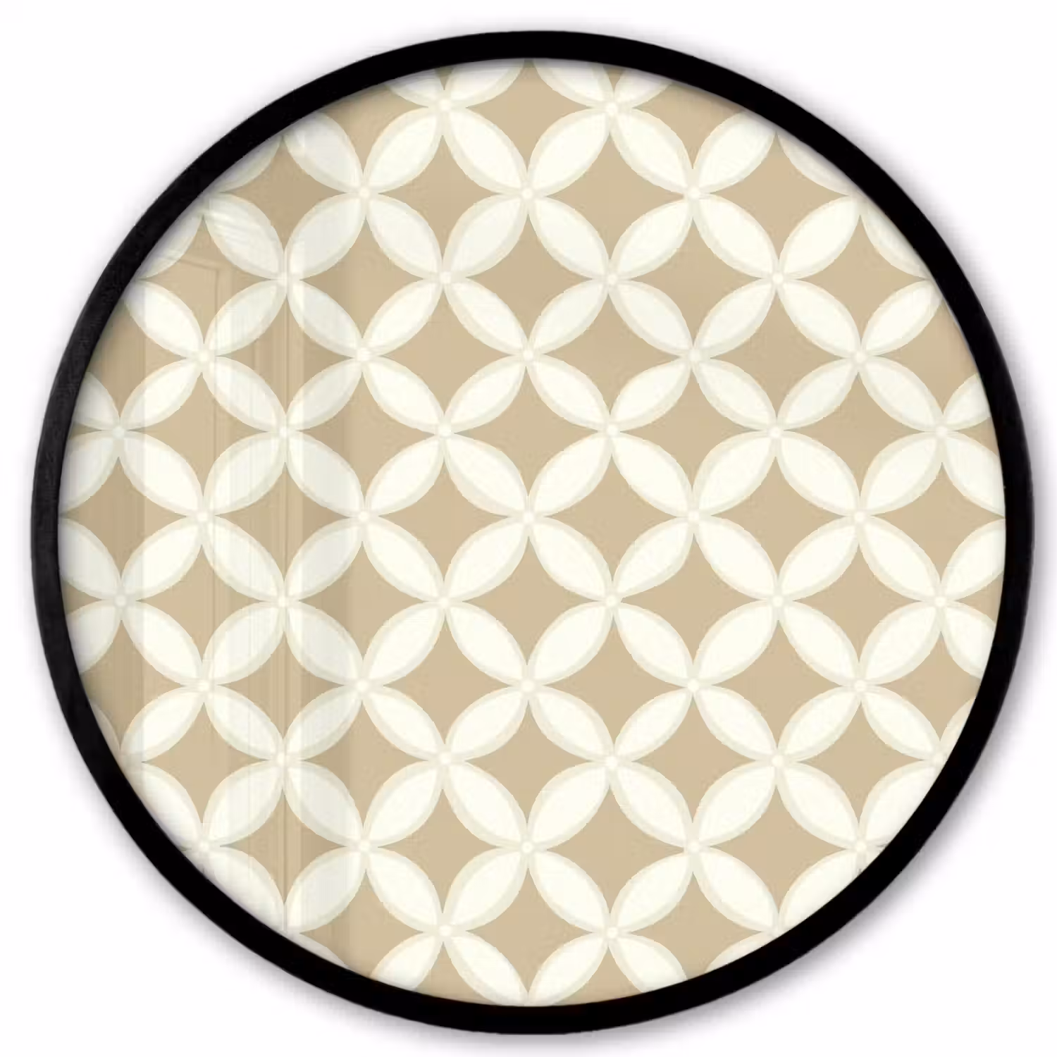Symmetrisch - Motief - Beige Fotolijst rond zonder passe partout klein 856 -3d