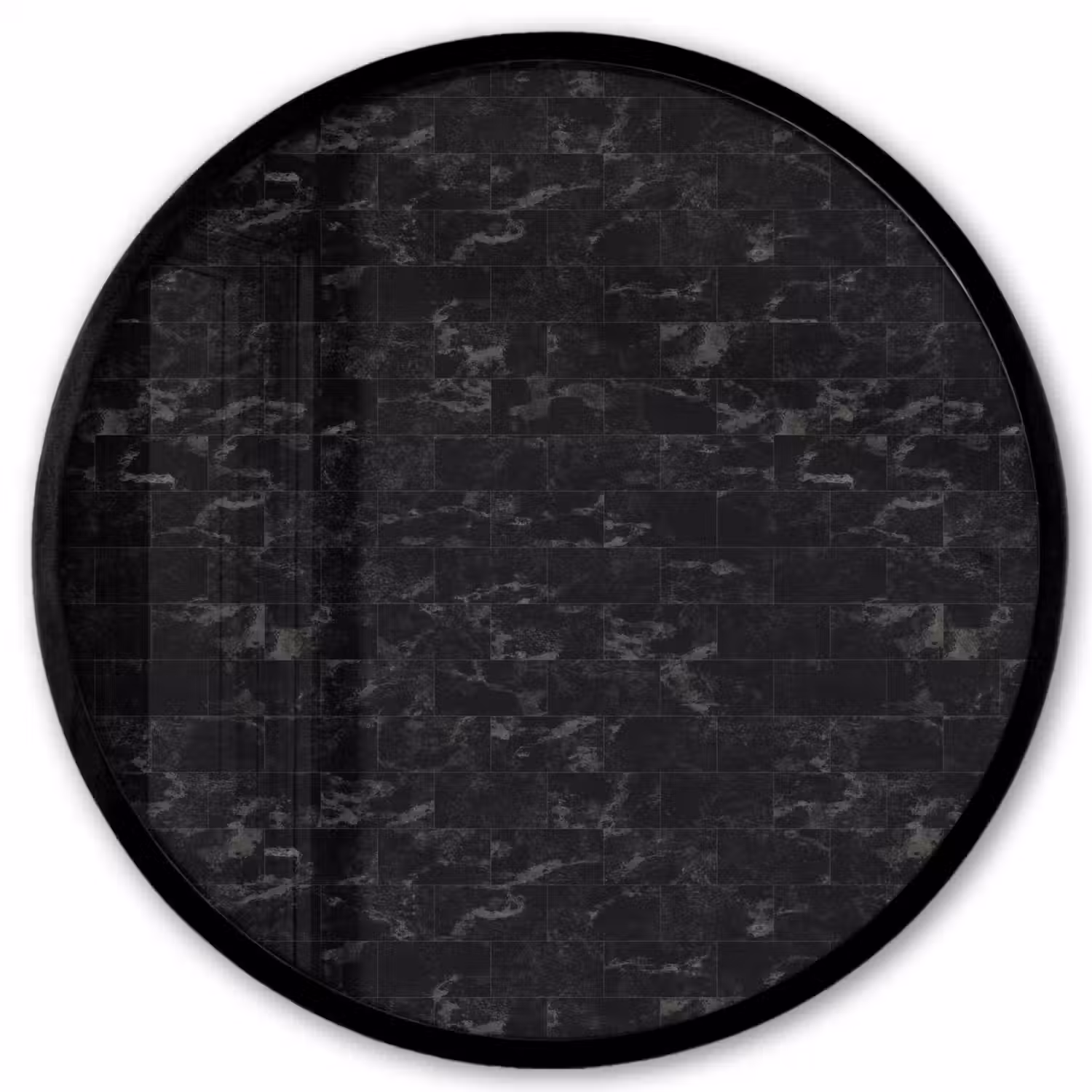 Tegels - Patroon - Marmer - Zwart Fotolijst rond zonder passe partout klein 856 -3d