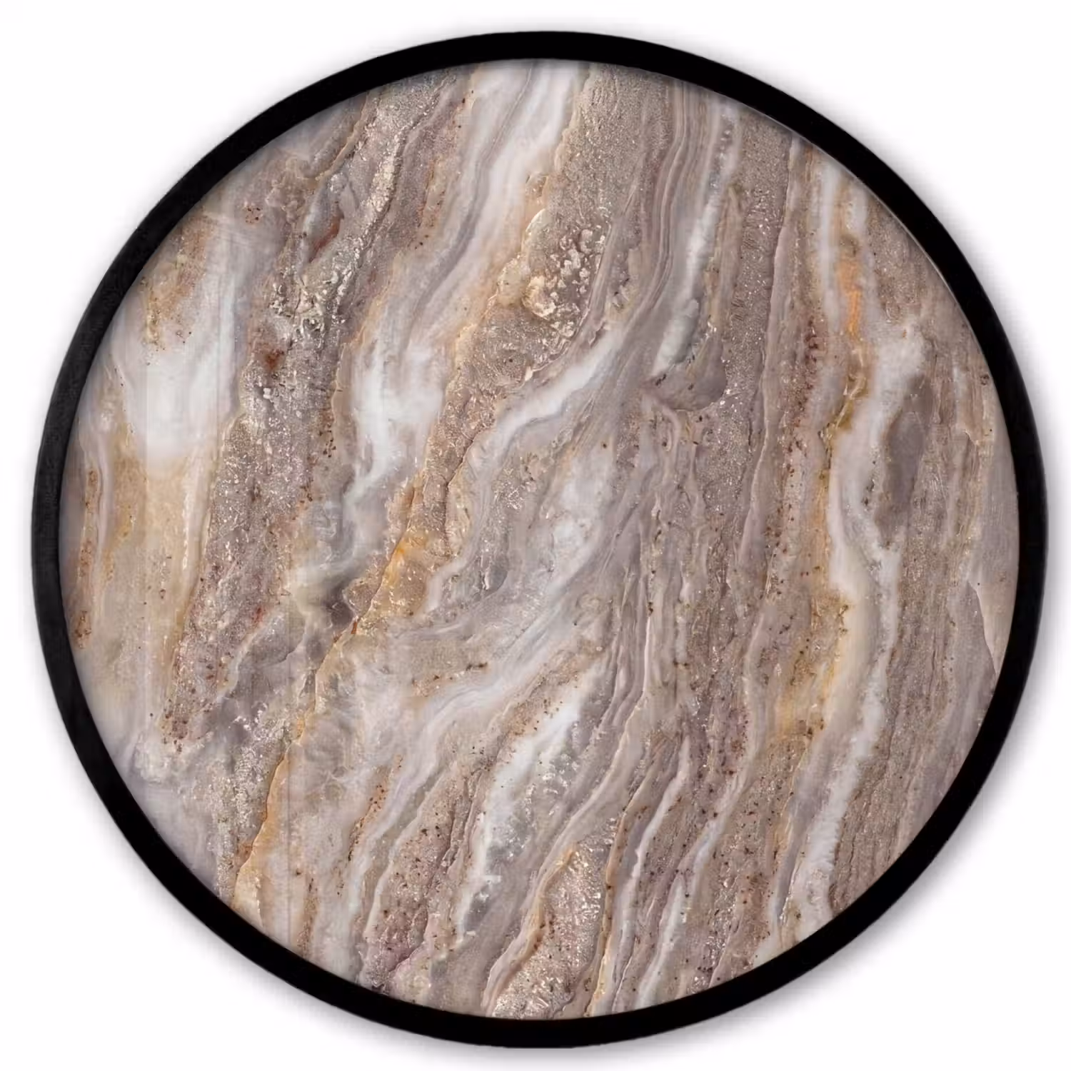 Textuur - Steen - Abstract - Beige Fotolijst rond zonder passe partout klein -3d