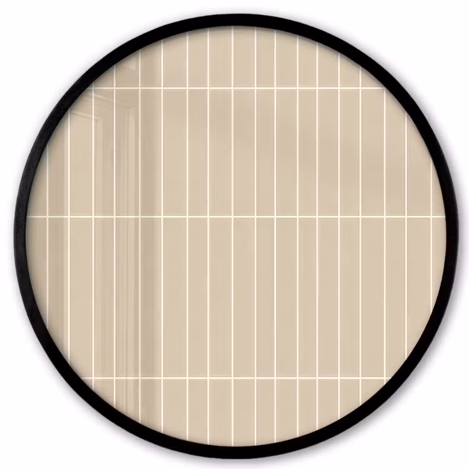 Verticaal - Wandtegel - Crème - Beige Fotolijst rond zonder passe partout klein 856 -3d