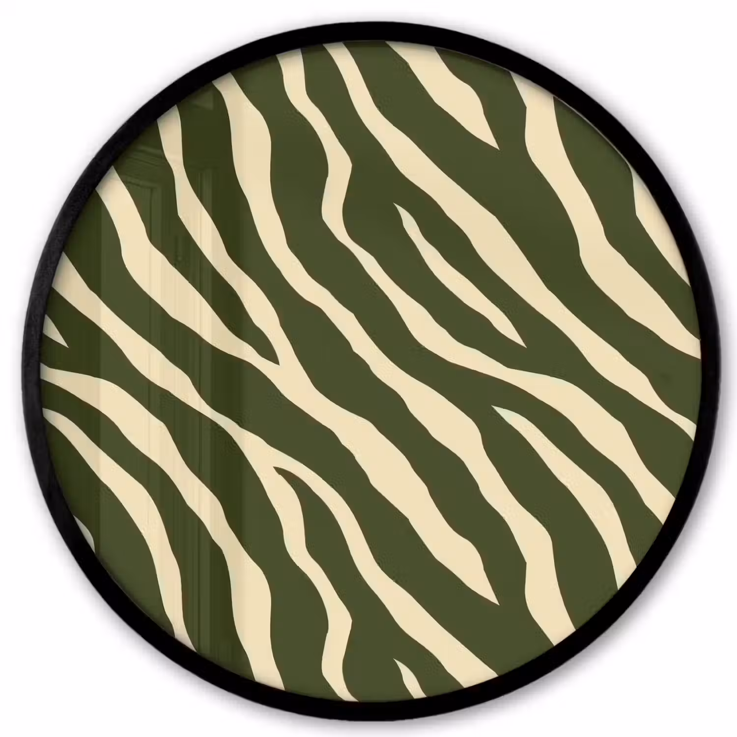 Zebra - Patroon - Groen Fotolijst rond zonder passe partout klein 856 -3d