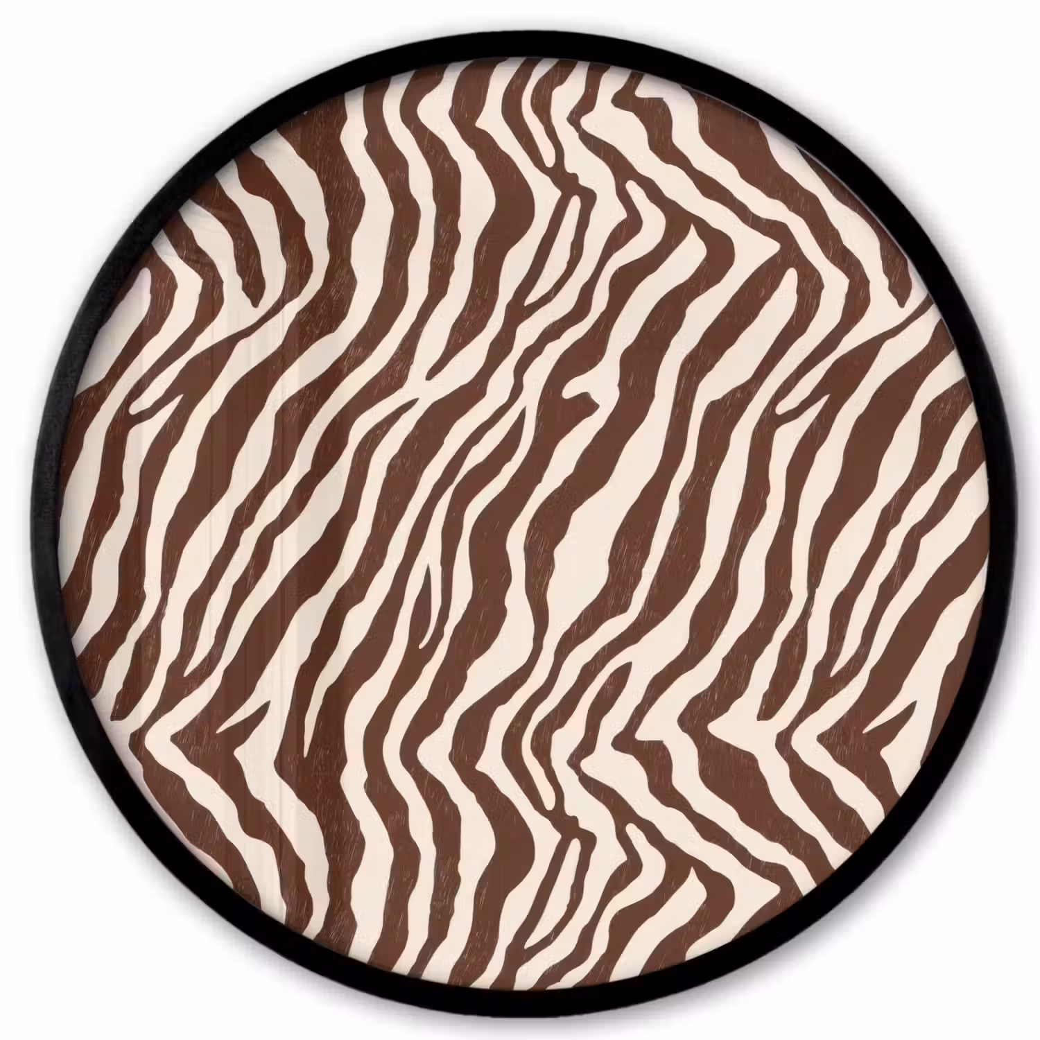 Zebra - Patroon - Zwart - Wit Fotolijst rond zonder passe partout klein 856 -3d