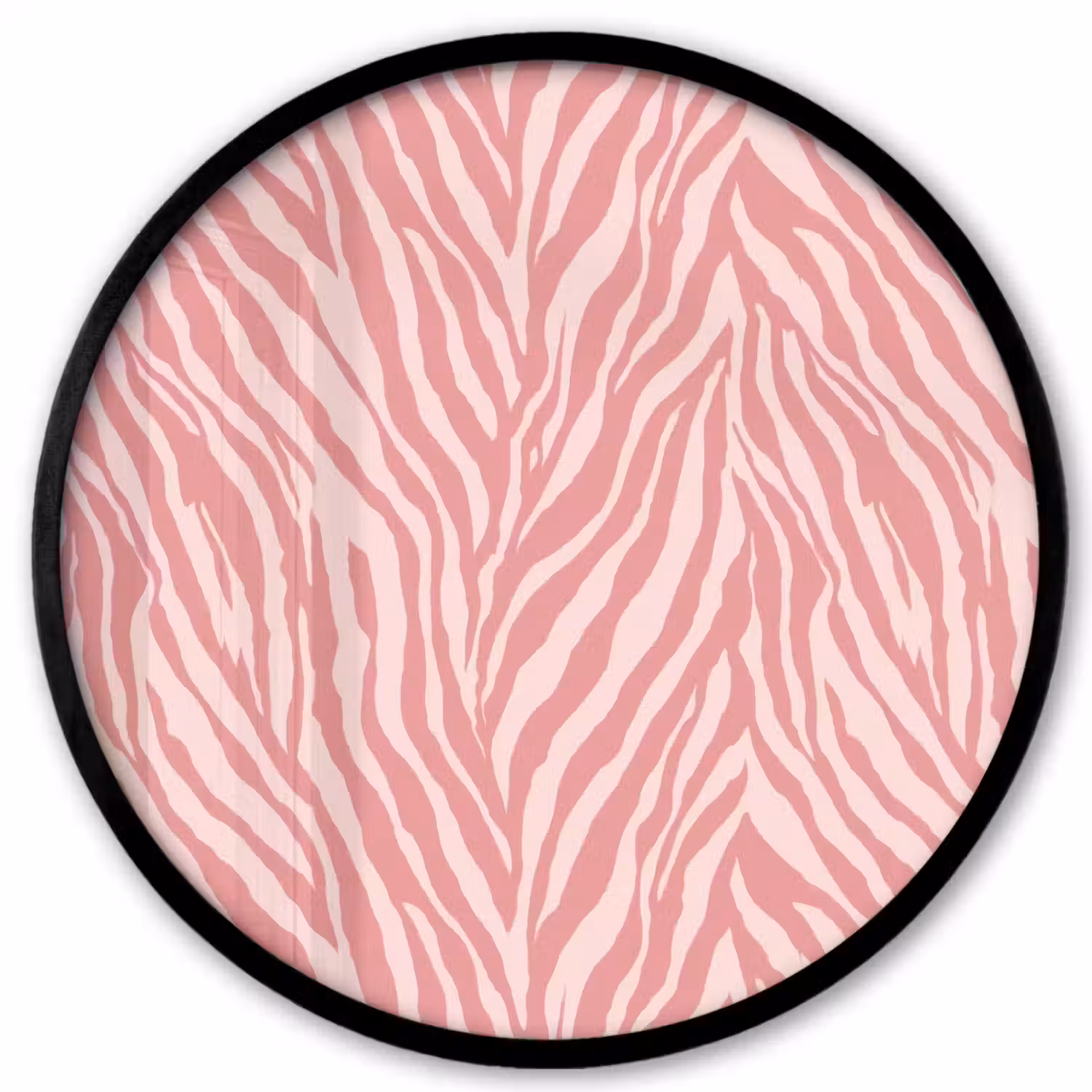 Zebra - Print - Roze Fotolijst rond zonder passe partout klein 856 -3d