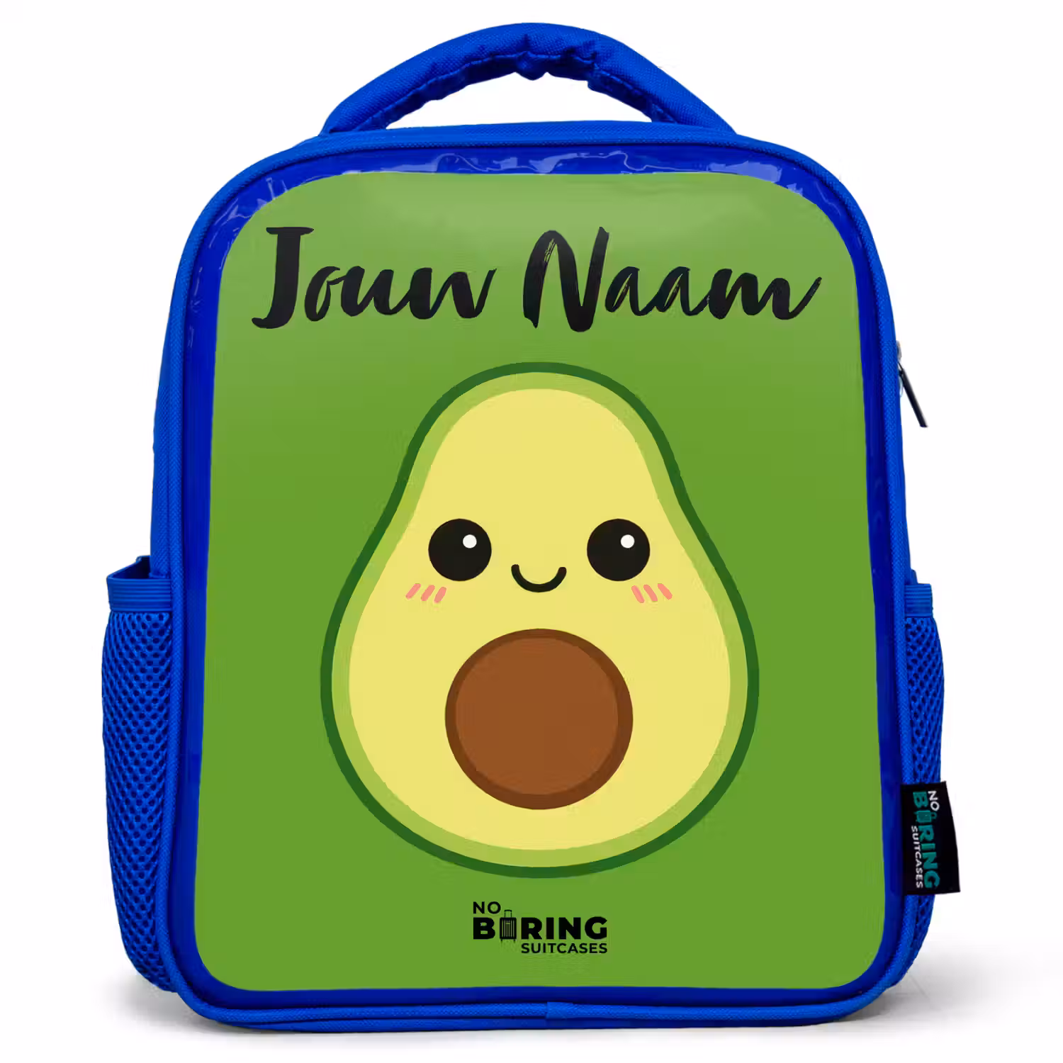 Kawai - Avocado - Groen Kinderrugzak - Blauw middel -3d