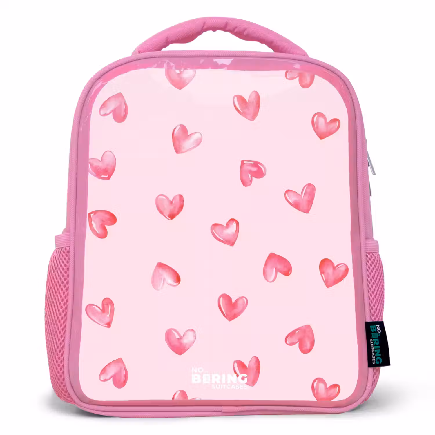 Roze hartjes Kinderrugzak - Roze middel -3d