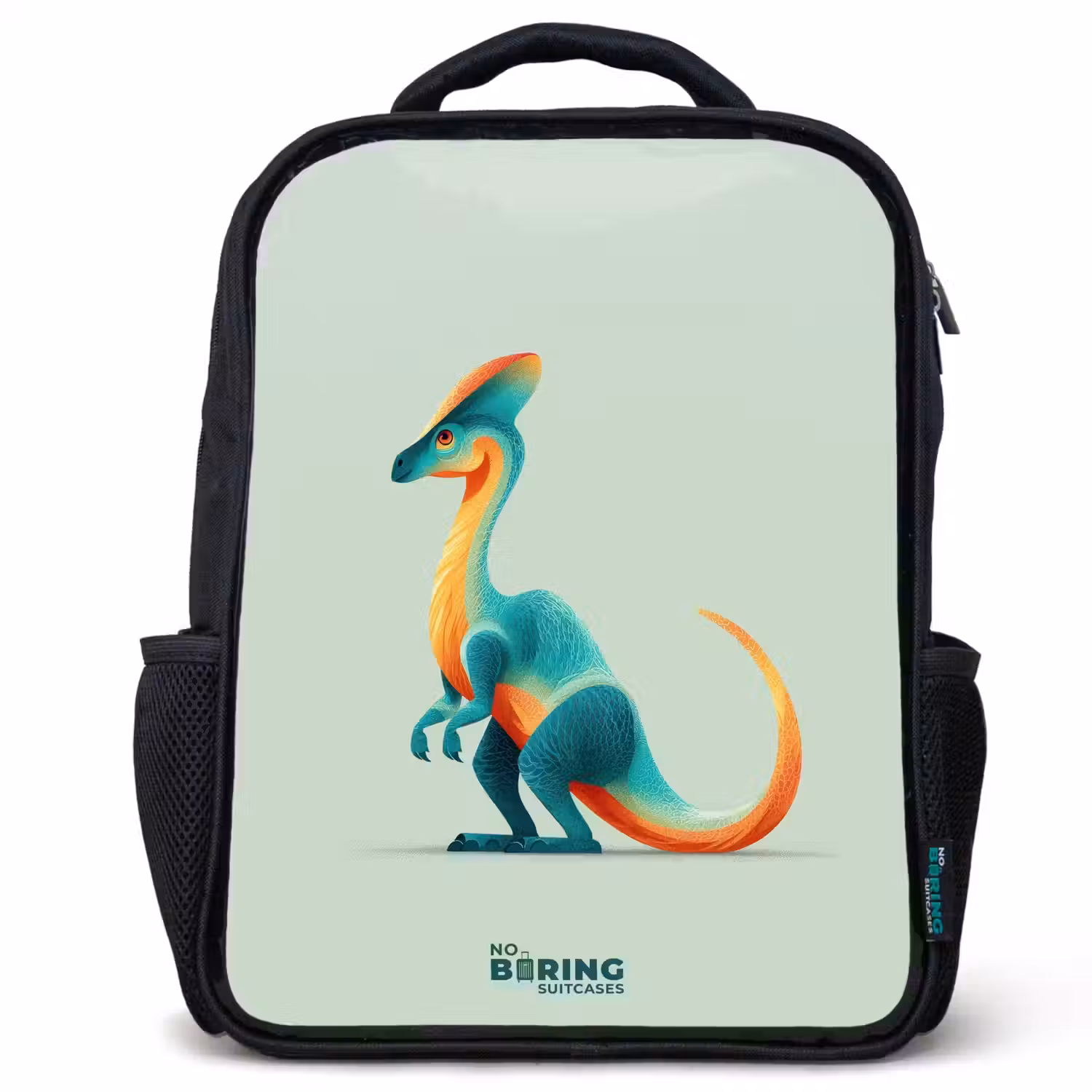 Elegante dino met kam Rugzak - Zwart middel -3d