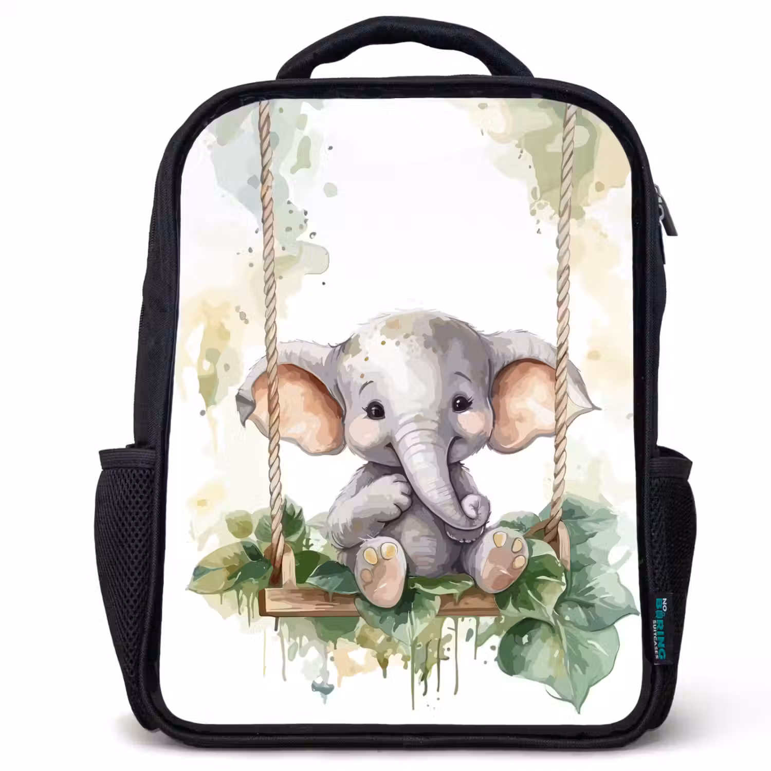 Olifant - Dier - Kinderen - Jungle Rugzak - Zwart middel -3d