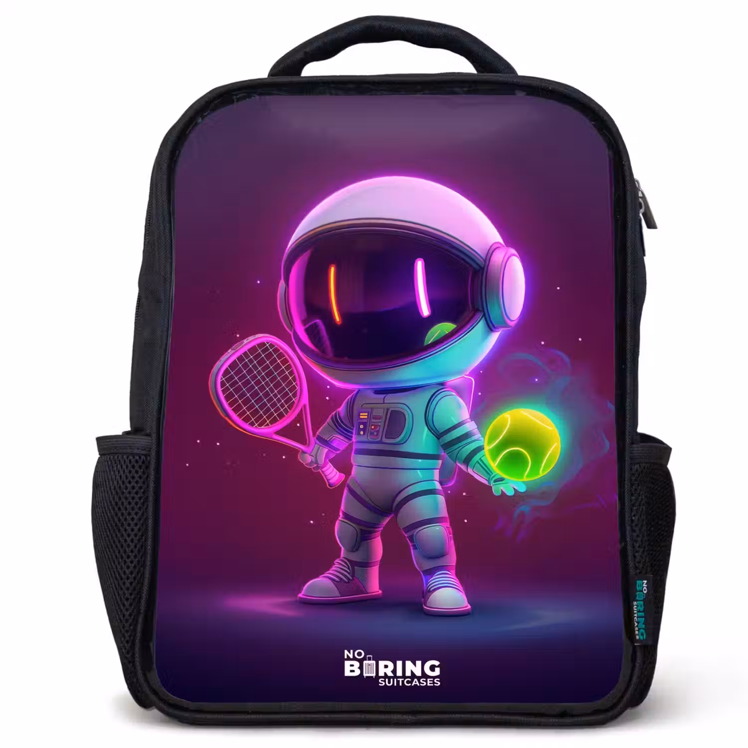 Space tennis Rugzak - Zwart middel -3d