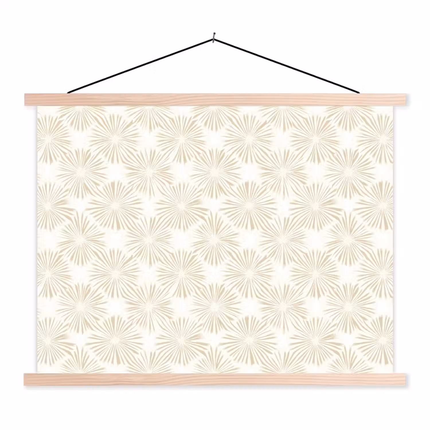 Abstract - Motief - Beige textielposter latten blank klein 122 -3d