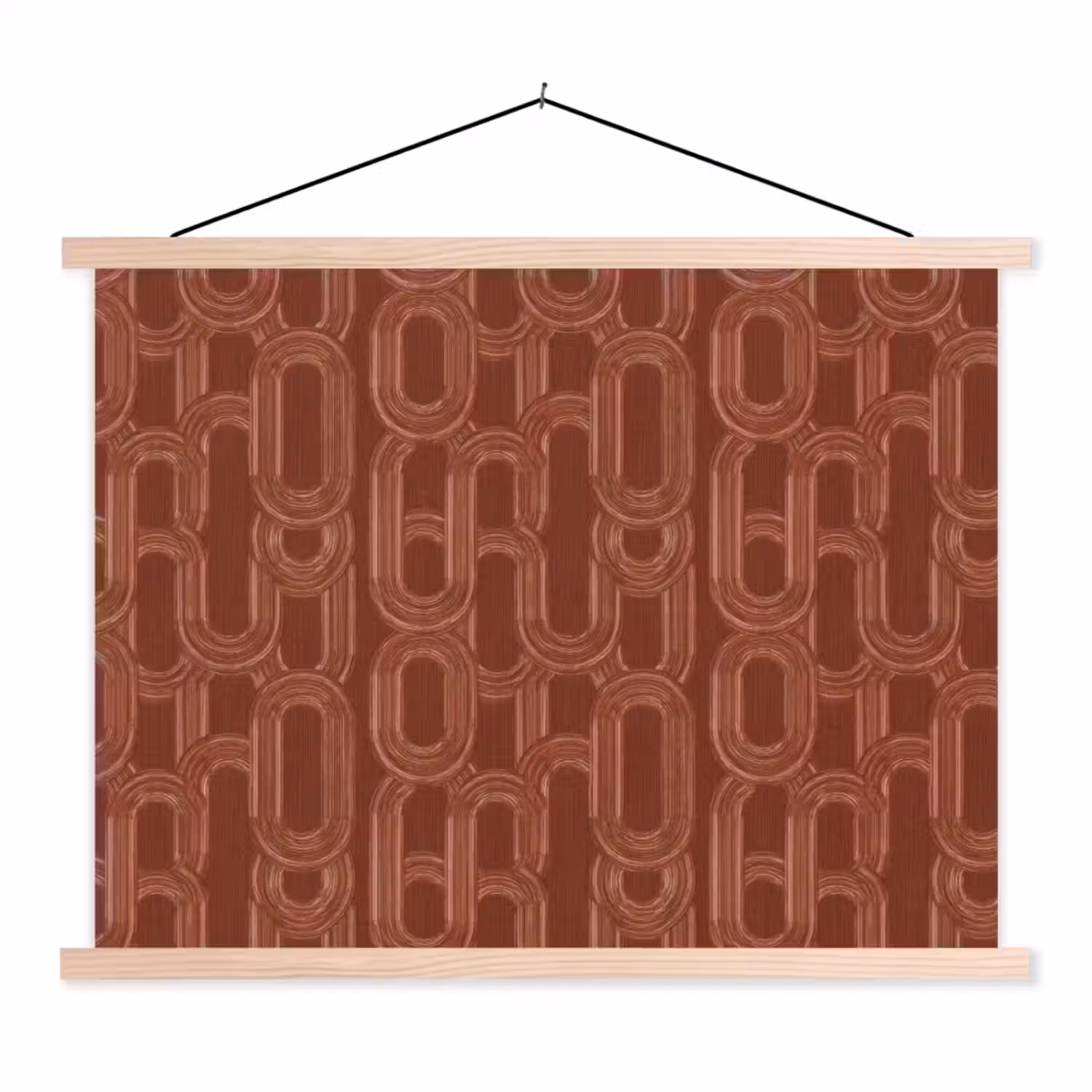 Abstract - Textuur - Bruin textielposter latten blank klein 122 -3d