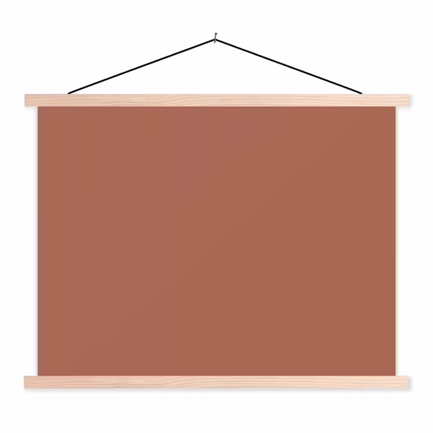 Baked - Earth - Oranje textielposter latten blank klein 122 -3d