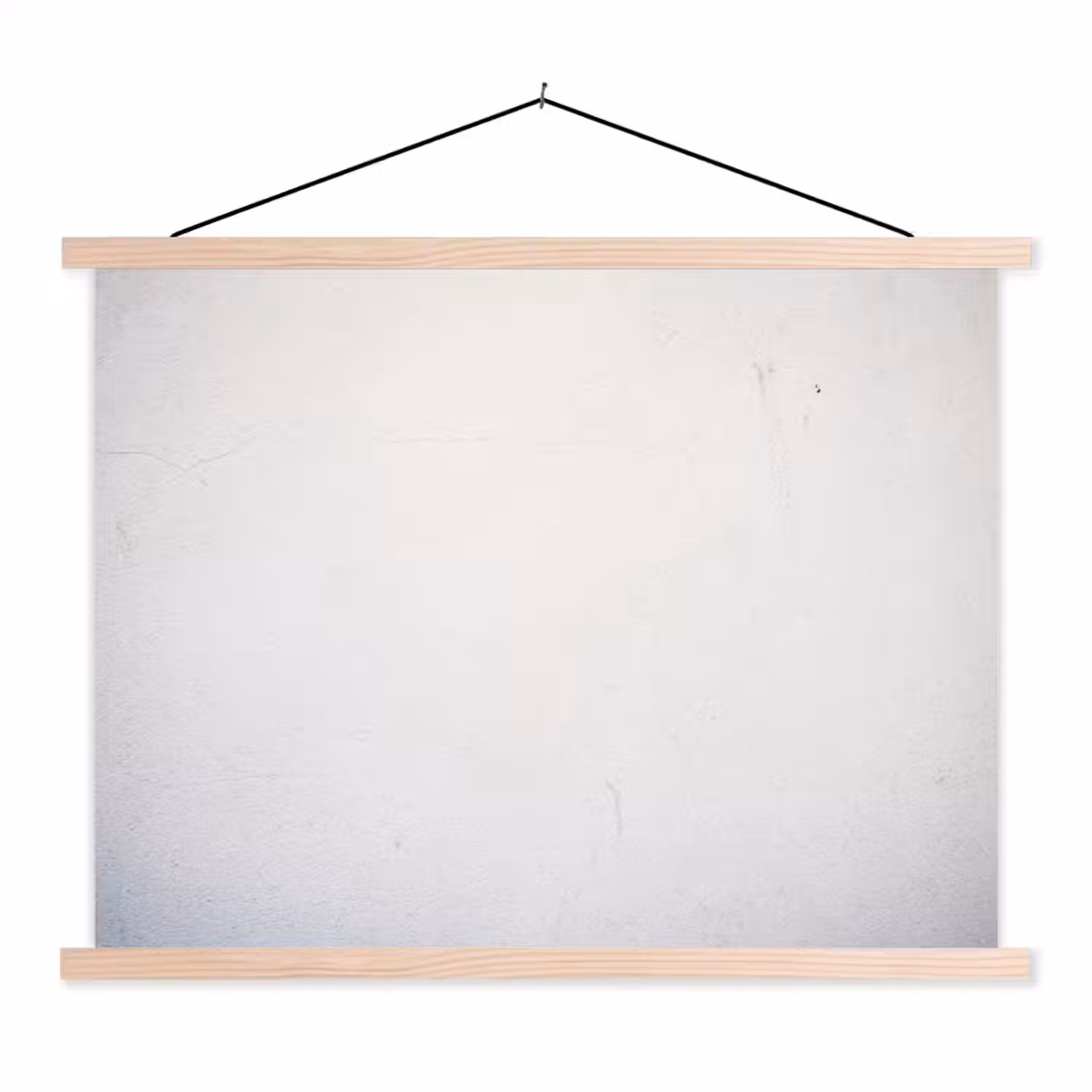Beton - Wit - Modern textielposter latten blank klein -3d