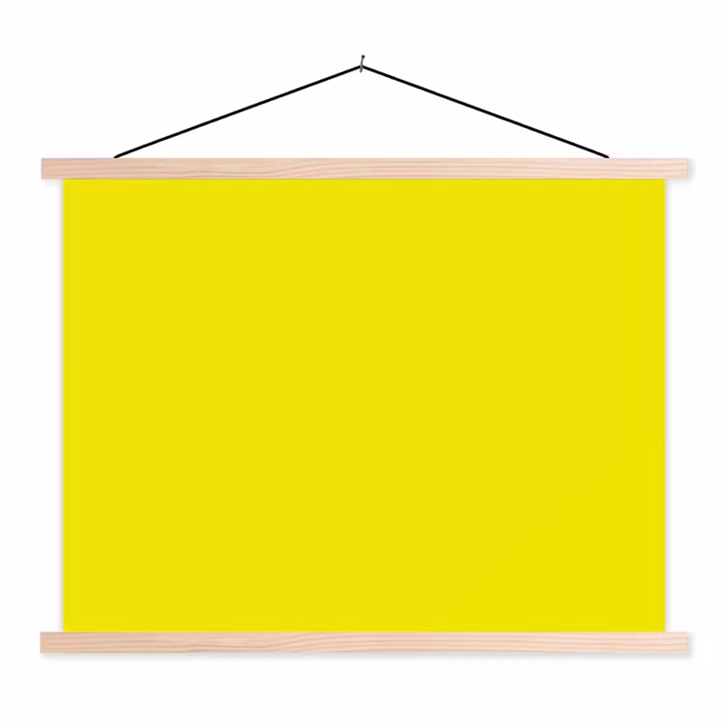 Bright - Canary - Geel textielposter latten blank klein 122 -3d