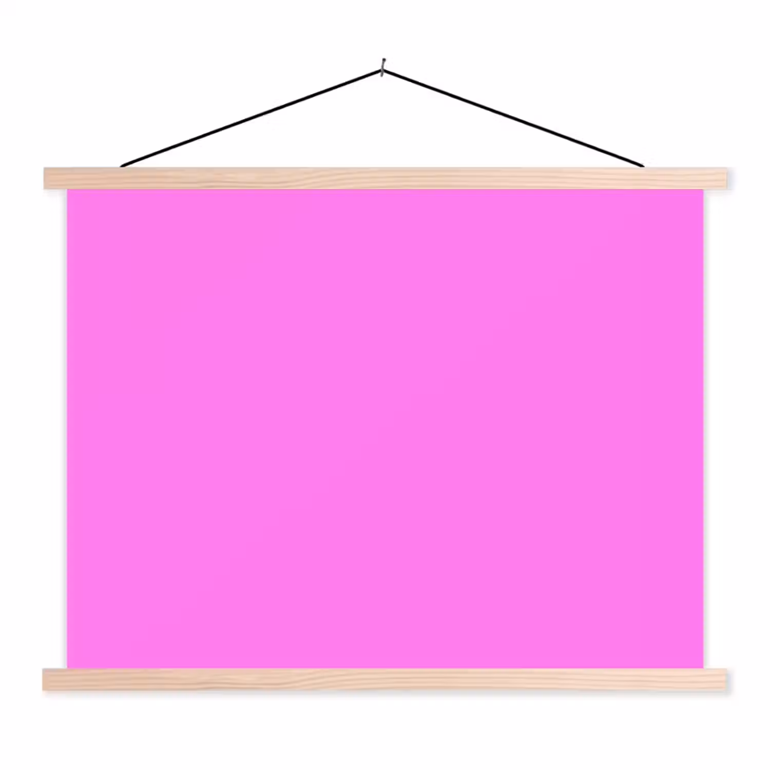 Bright - Orchid - Roze textielposter latten blank klein 122 -3d