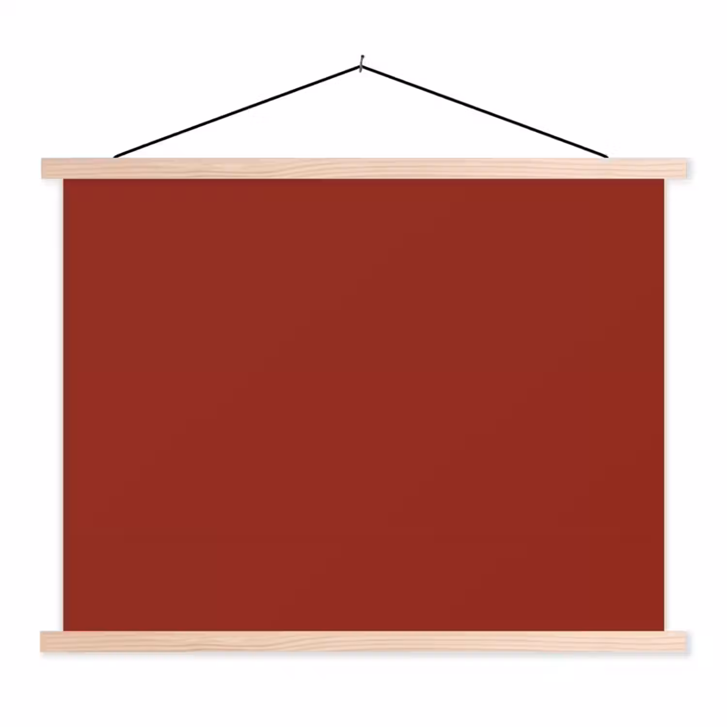 Burnt - Copper - Rood textielposter latten blank klein 122 -3d